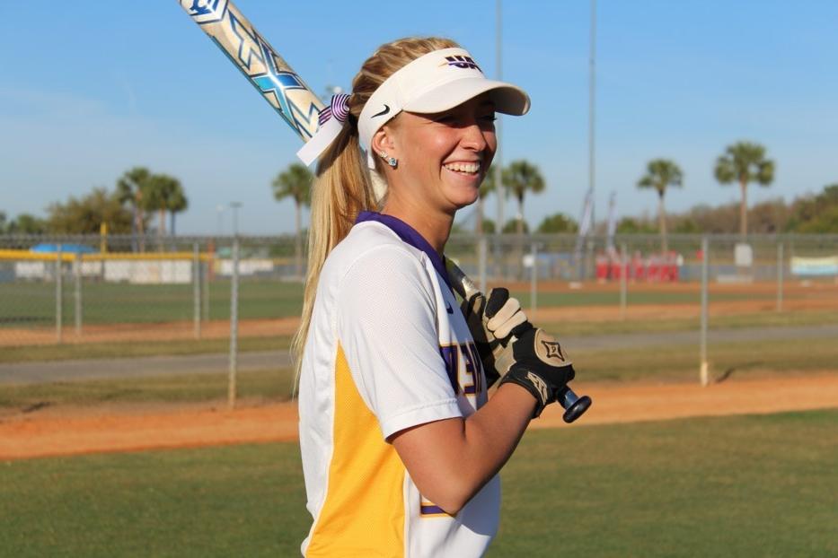 Lu Krawczyk on the softball field